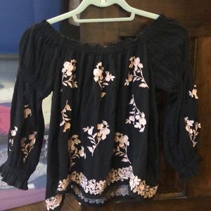 Black Off-Shoulder Top